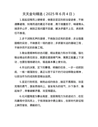 天天金句精选（2025年6月4日）.docx
