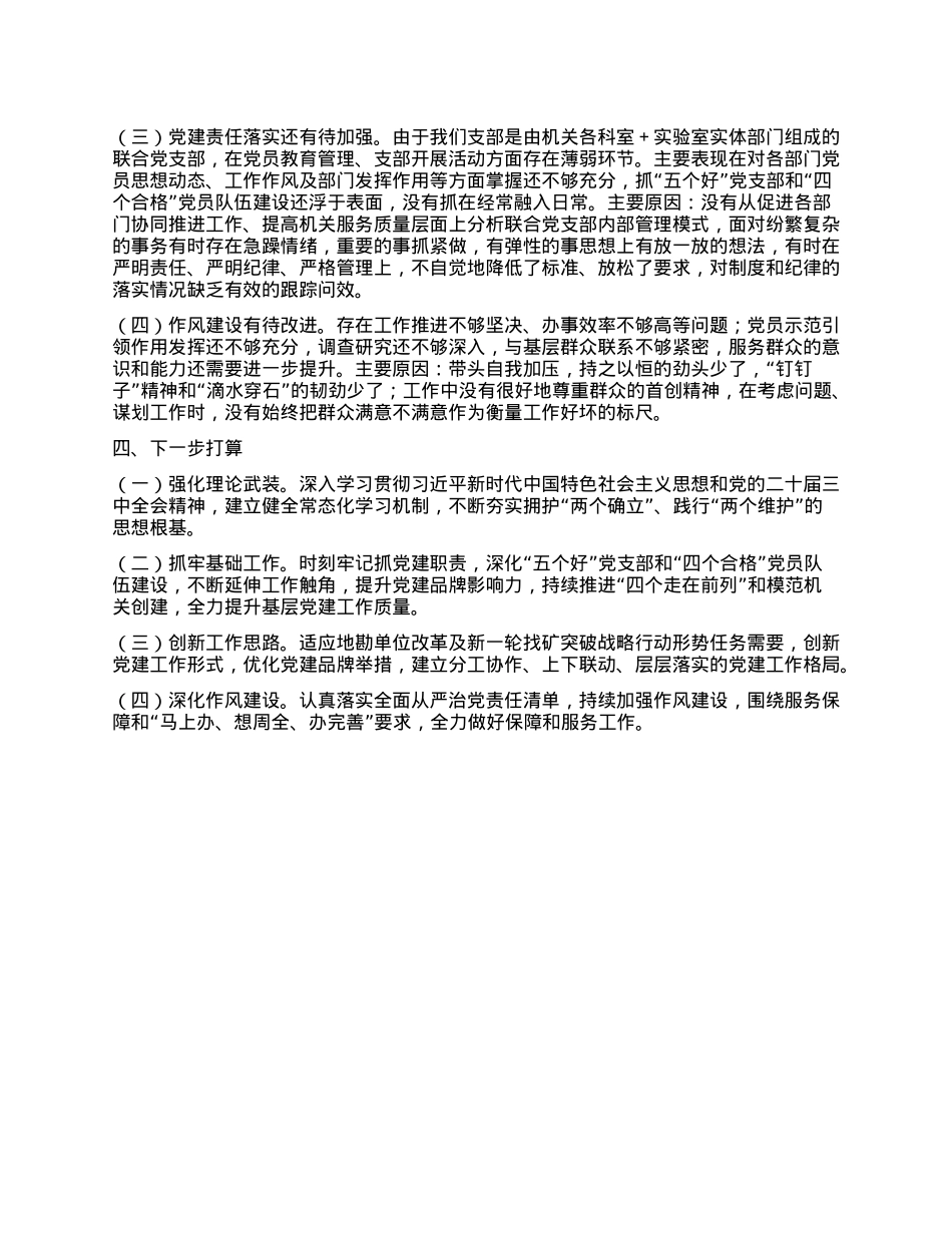 2024年度X支部书记抓X建述职报告（机关）(1).docx_第3页