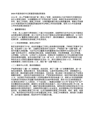 2024年度X组织书记抓基层X建述职报告(1).docx