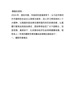 2024年度领导干部个人述职述德述廉报告(1).docx