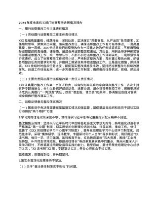 2024年度市直机关部门巡察整改进展情况报告(1).docx