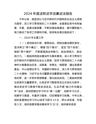 2024年度述职述学述廉述法报告(1).docx