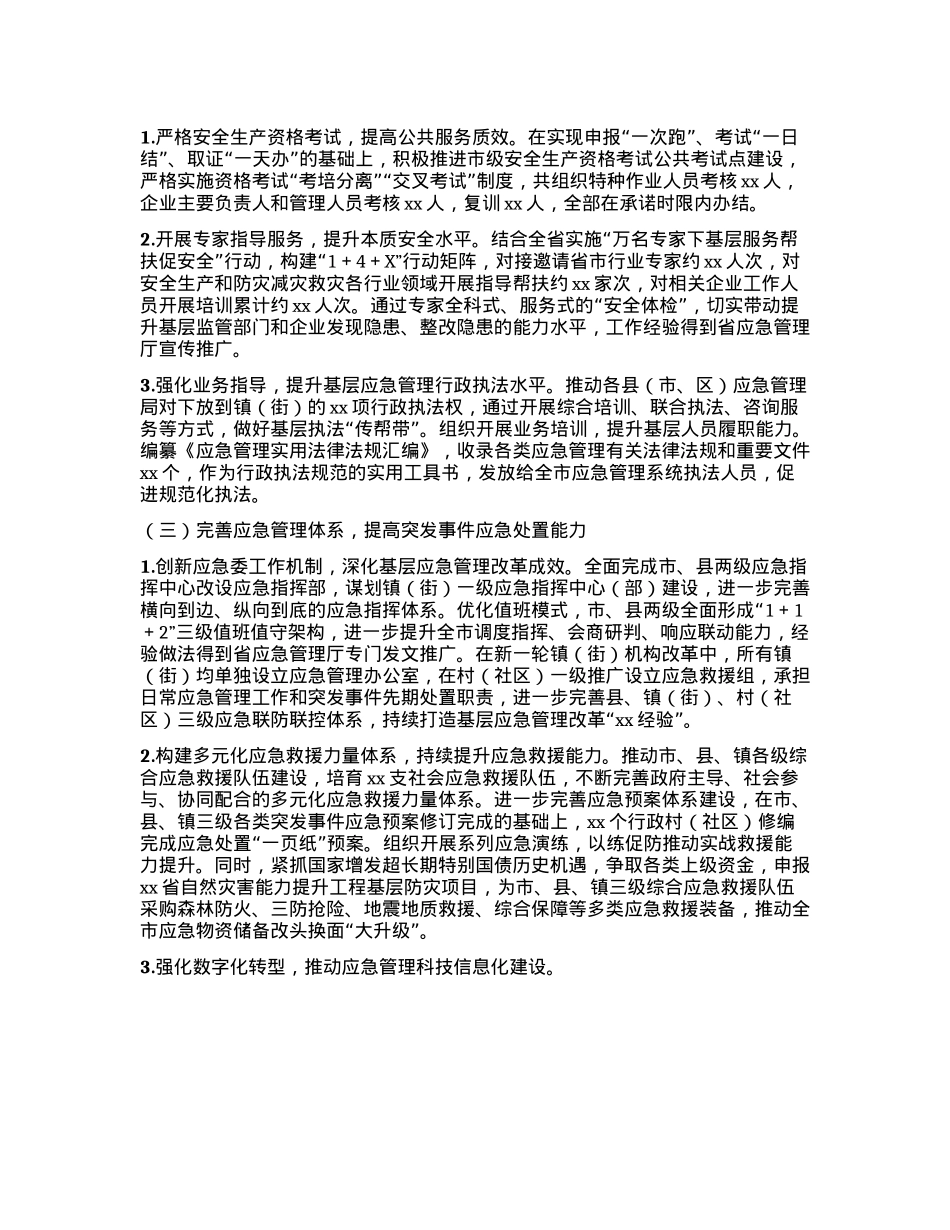 某某市应急管理局2024年法治政府建设年度报告.docx_第2页