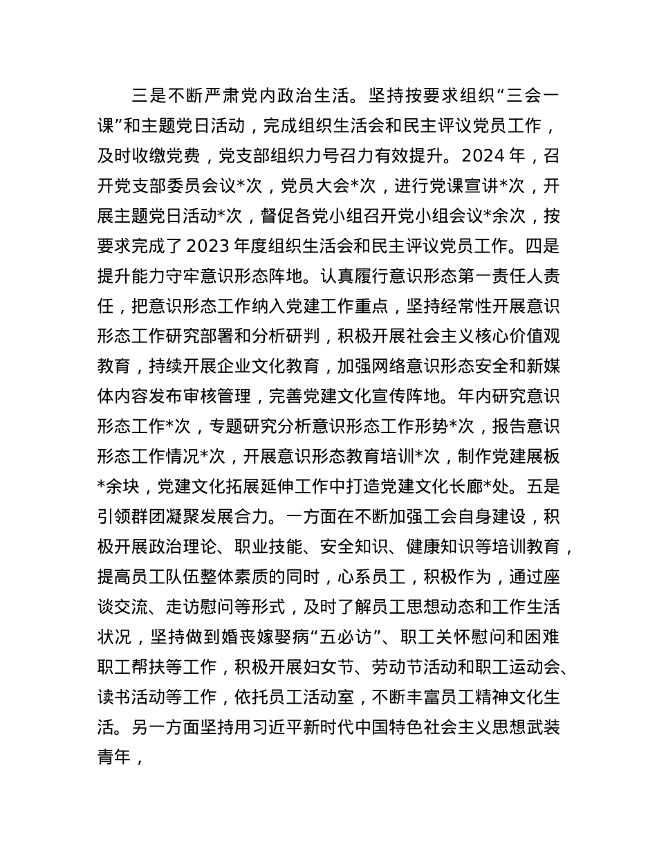 2024年企业X支部书记述职述廉报告(1).docx_第3页