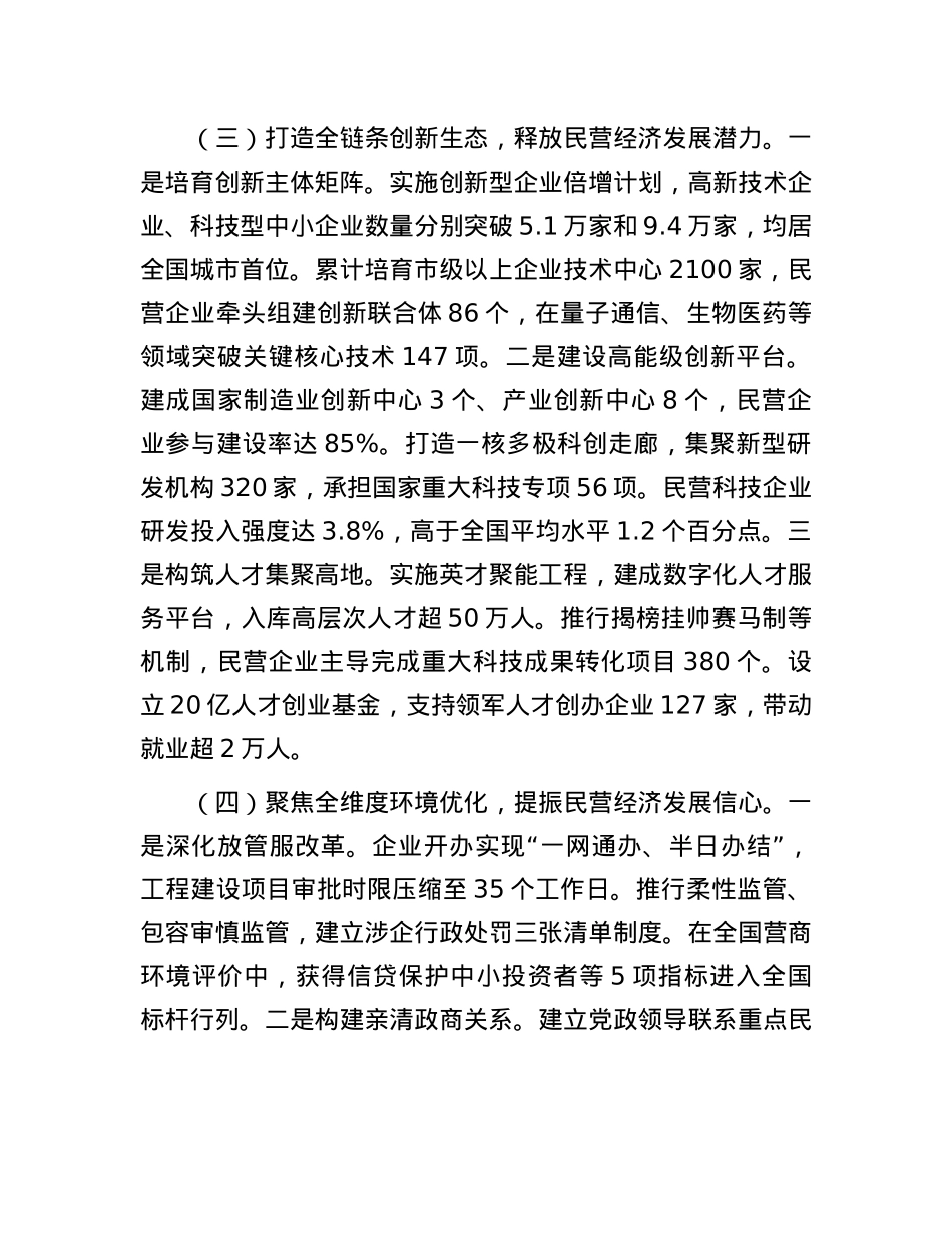 某市2025年上半年促进民营经济高质量发展工作情况报告.docx_第3页