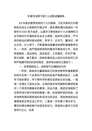 年度司法局干部个人述职述廉报告.docx