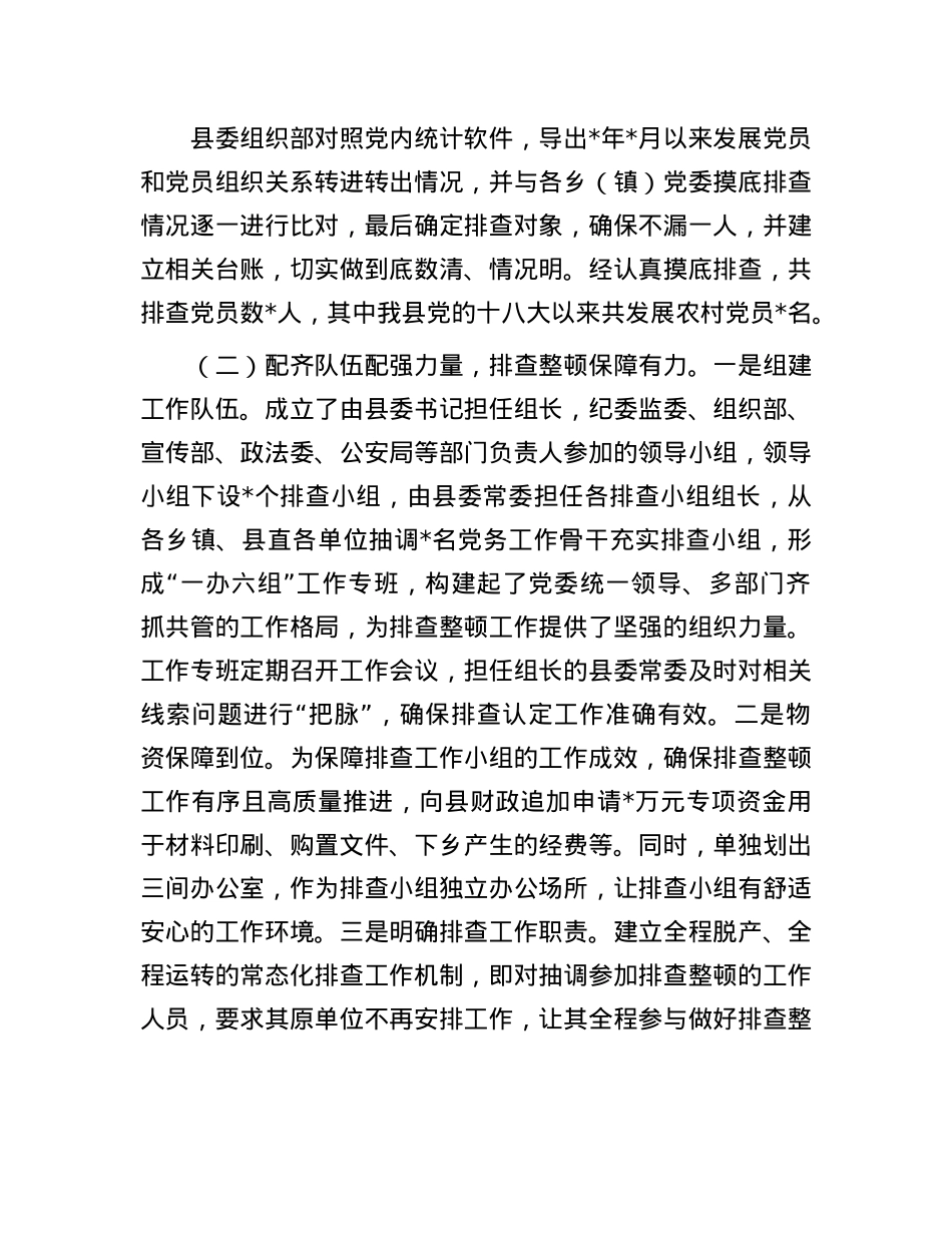 农村发展X员违规违纪问题排查整顿工作情况报告.docx_第3页