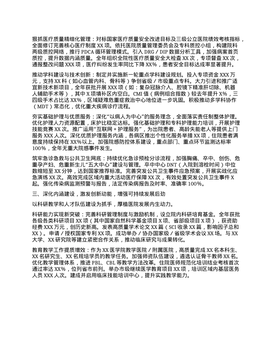 XX医院院长2024年度工作述职报告.docx_第2页