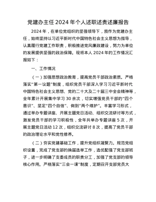 X建办主任2024年个人述职述责述廉报告(1).docx