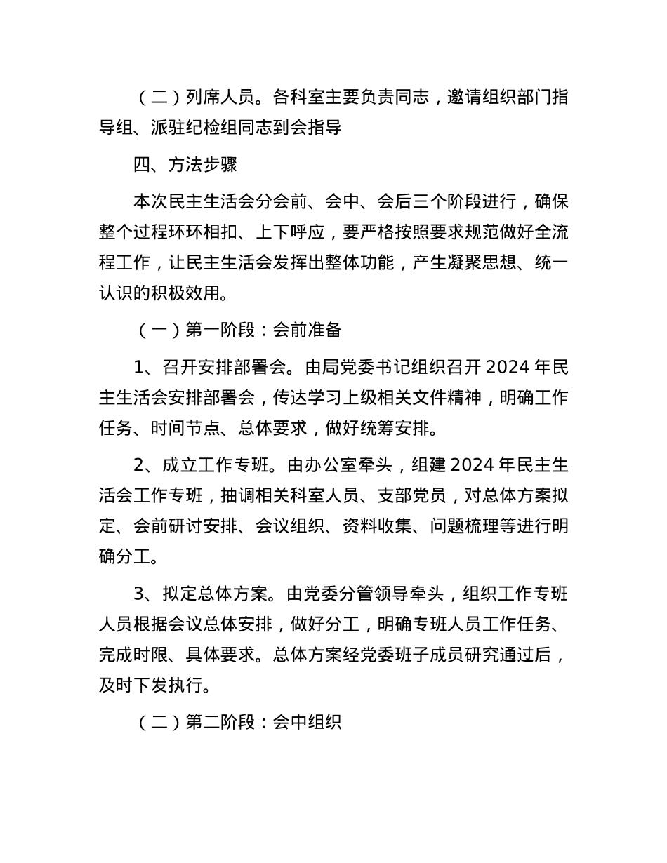 X委2024年民主生活会实施方案(1).docx_第2页