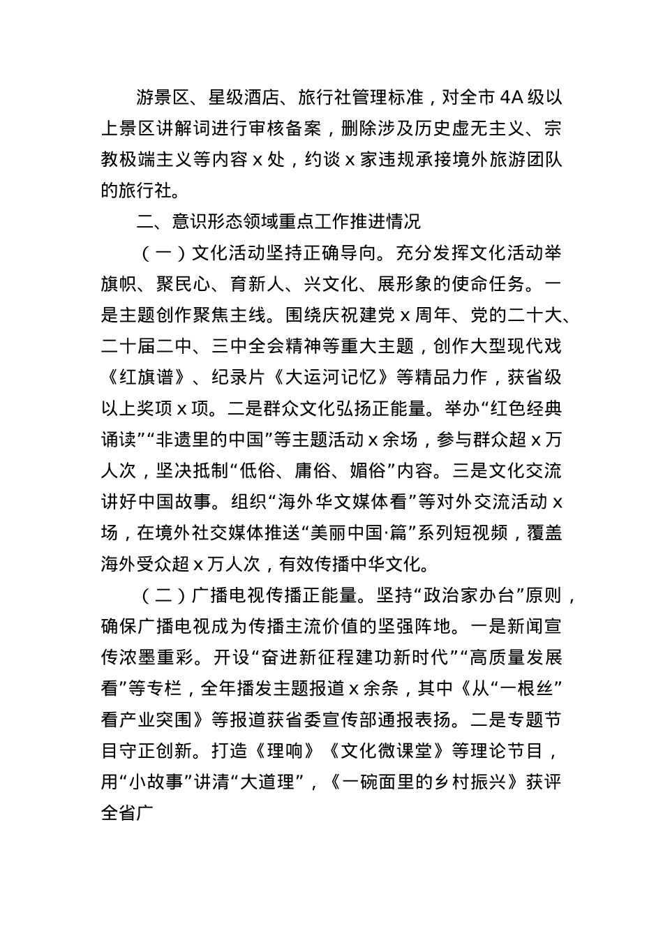 城市文广旅局巡视意识形态工作汇报.docx_第3页
