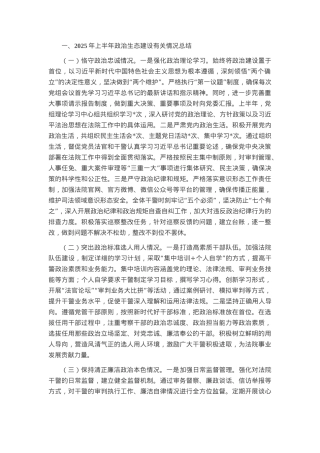 法院2025年上半年政治生态分析报告.docx