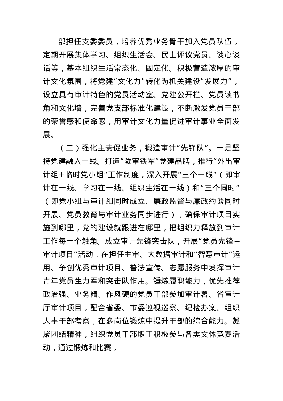 市审计局X组上半年落实全面从严治X主体责任工作情况报告（3891字）.docx_第3页