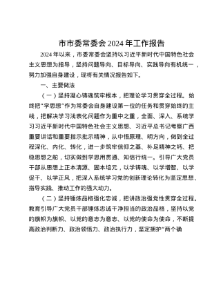 市市委常委会2024年工作报告(1).docx
