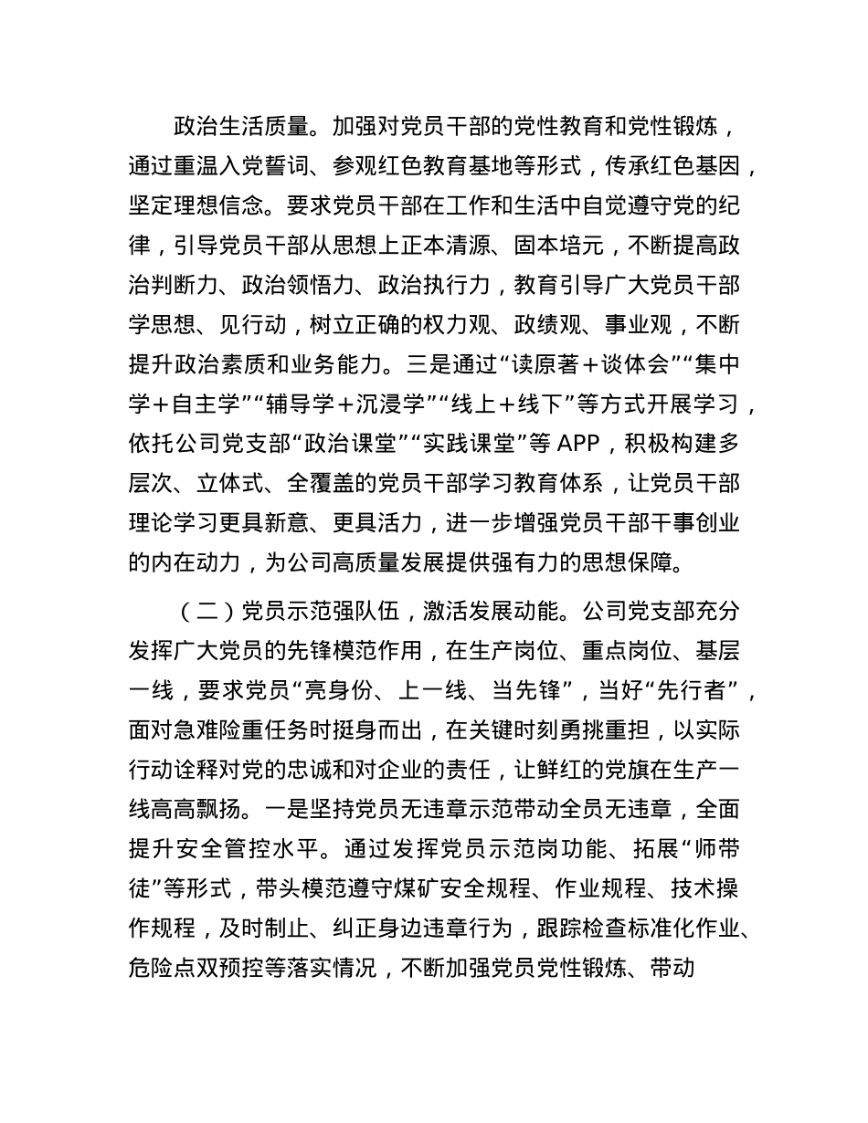 国企X支部上半年落实全面从严治X主体责任工作情况报告.docx_第2页