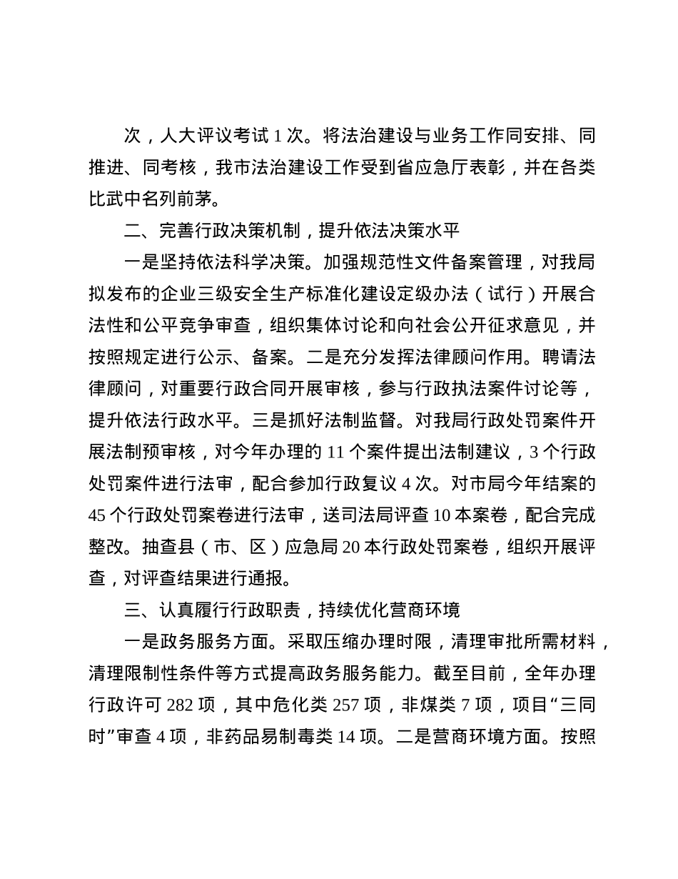市应急管理局2024年度法治政府建设工作报告(1).docx_第2页