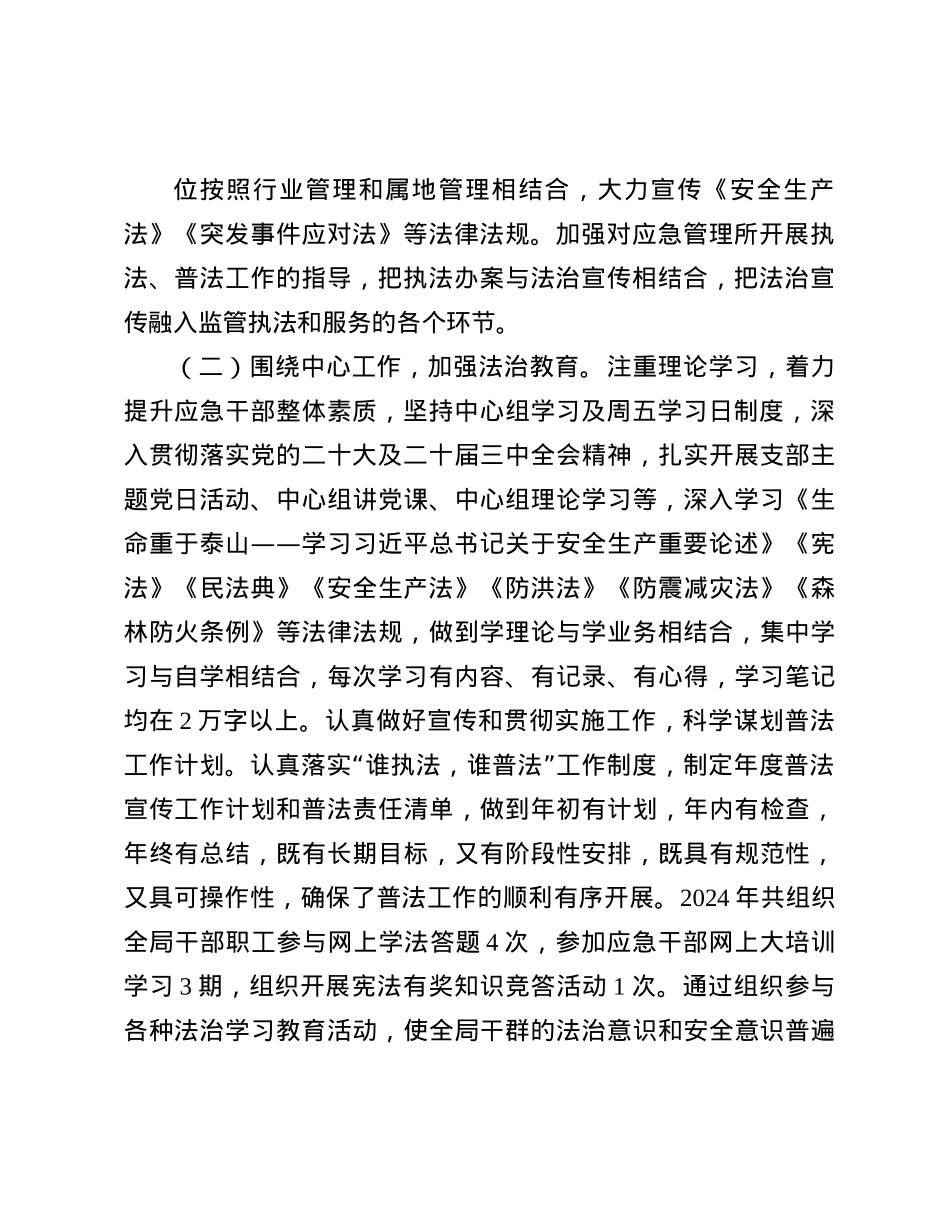 市应急管理局局长2024年述法报告.docx_第2页