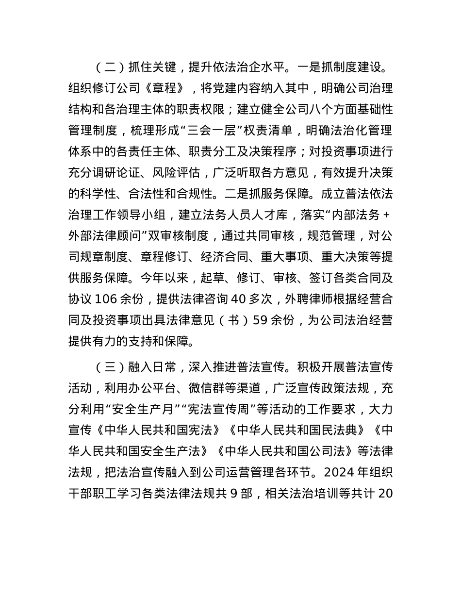 国有投资公司2024年度述法工作报告.docx_第3页