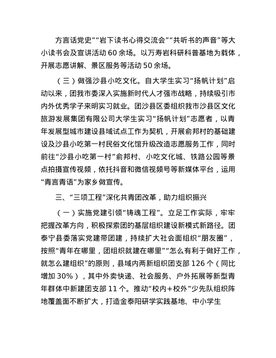 团市委关于推动乡村振兴工作情况的报告.docx_第3页