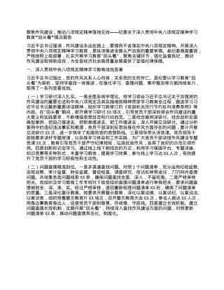 聚焦作风建设，推动BXGD精神落地见效——纪委关于深入贯彻中央BXGD精神学习教育“回头看”情况报告.docx