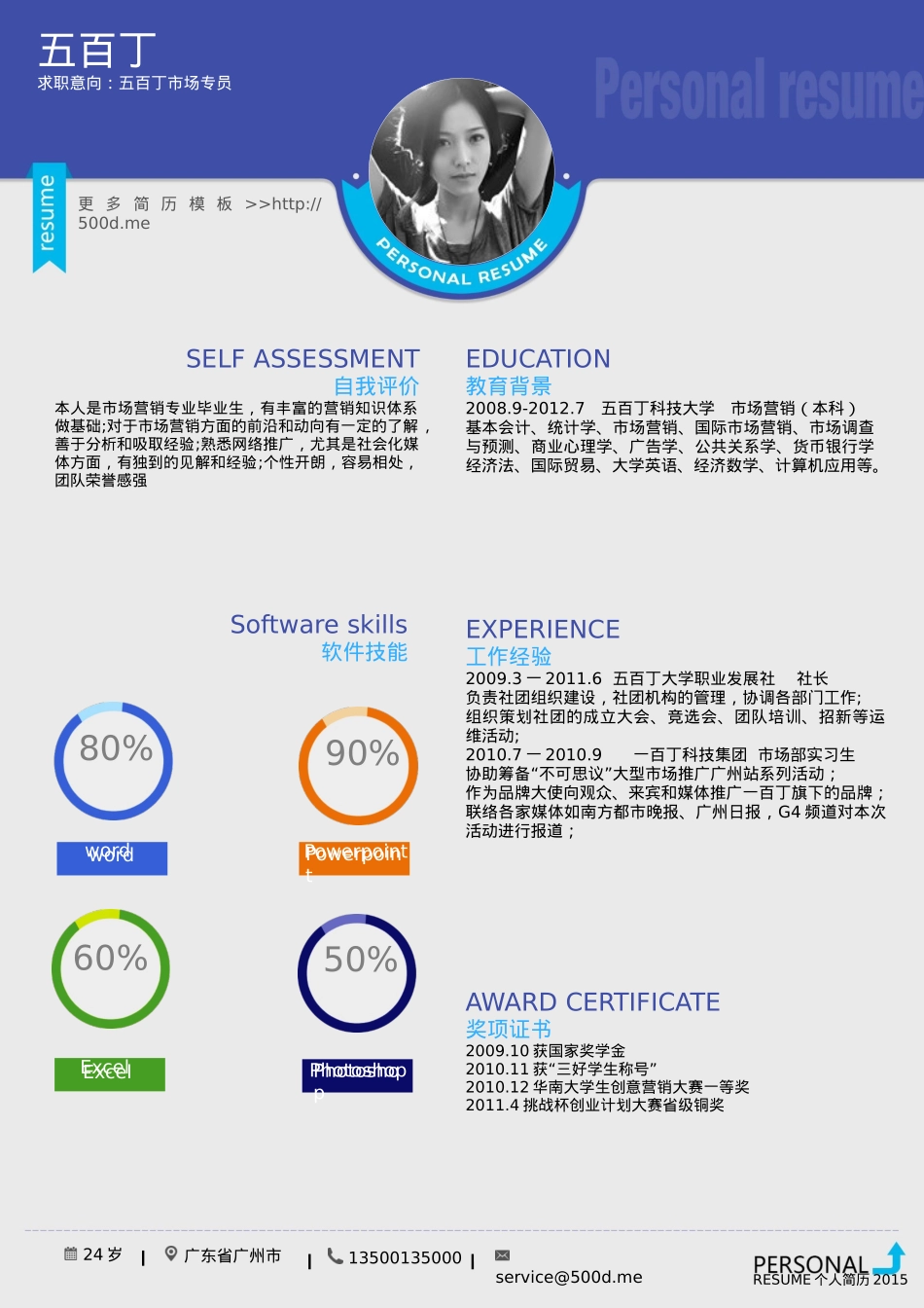 免费简历模板-15.docx_第3页