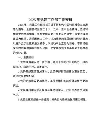 2025年X建工作部工作安排(1).docx