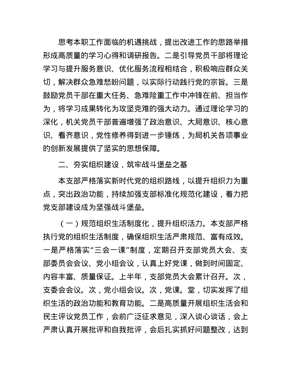 2025年上半局机关X支部工作总结.docx_第3页