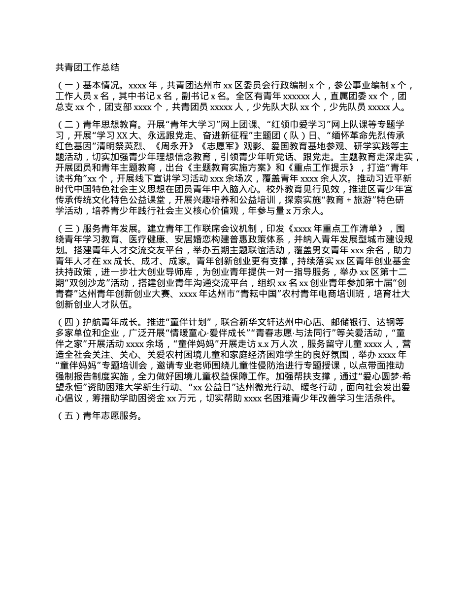 共青团工作总结.docx_第1页