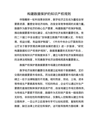 构建数据保护的知识产权规则(1).docx