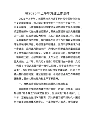 局2025年上半年X建工作总结.docx