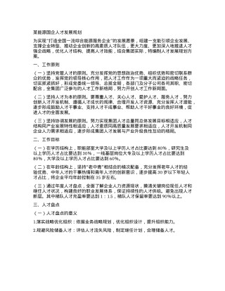 某能源国企人才发展规划(1).docx