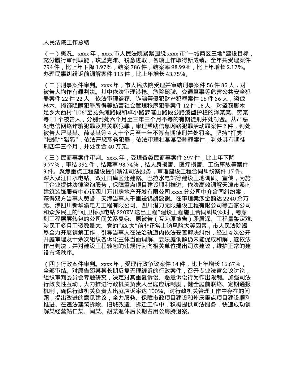 人民法院工作总结.docx_第1页