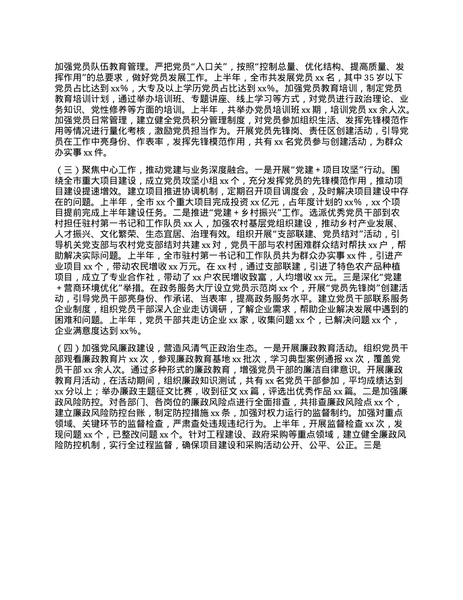 市委X建办2025年上半年X建工作情况总结.docx_第2页