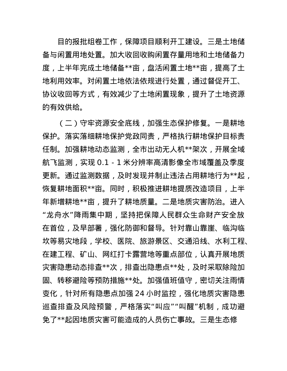 市自然资源局2025年上半年工作情况总结(1).docx_第2页