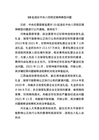 10起违反中央BXGD精神典型问题.docx