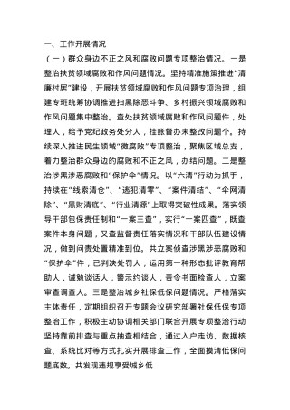 2024年群众身边不正之风和腐败问题专项整治工作总结及下一步工作打算.docx