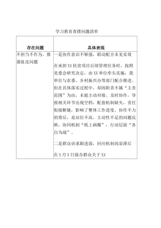 BXGD学习教育个人查摆问题清单18000字.docx