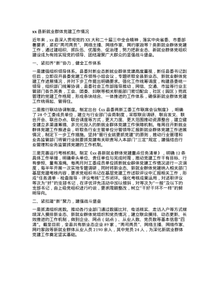 xx县新就业群体X建工作情况.docx