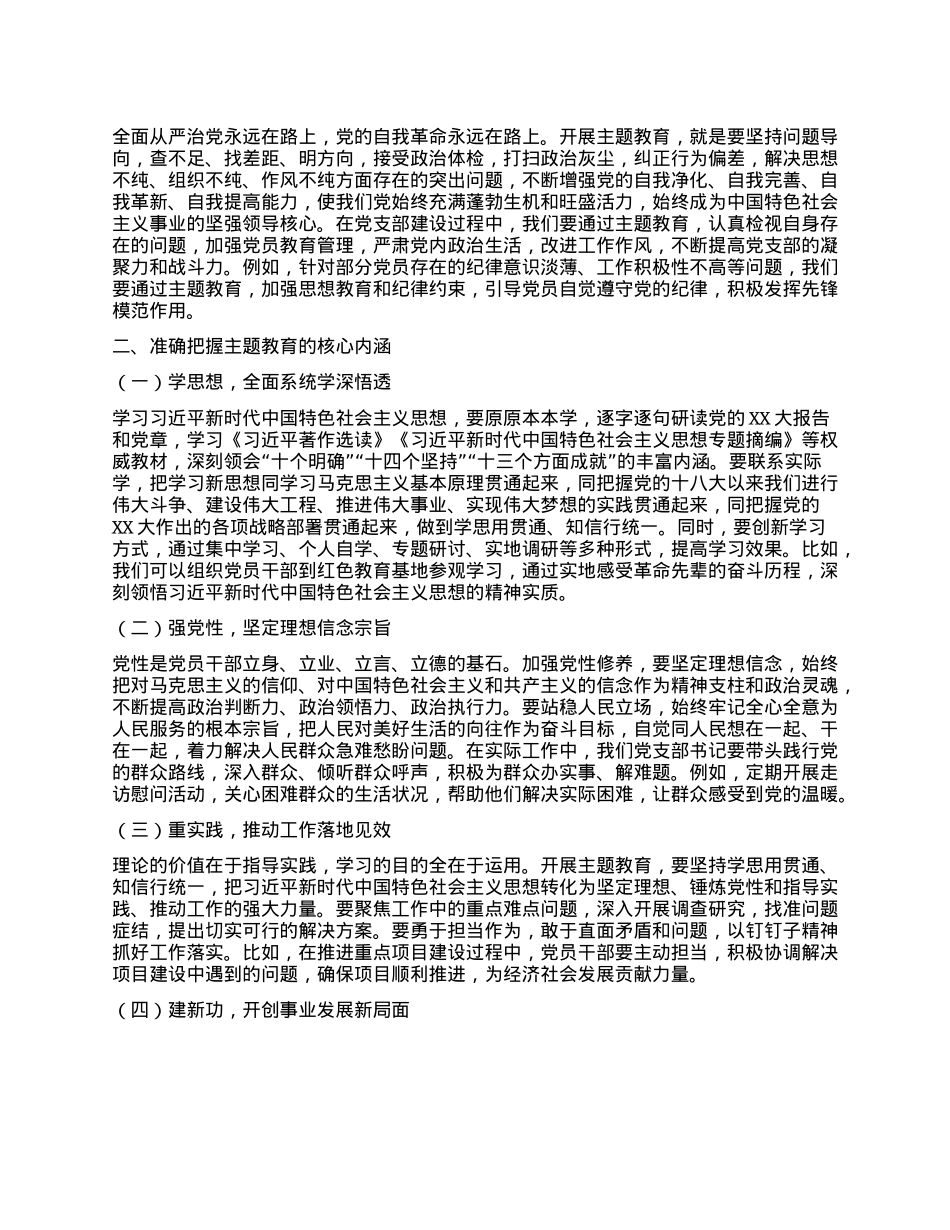 X支部书记主题教育宣讲稿.docx_第2页
