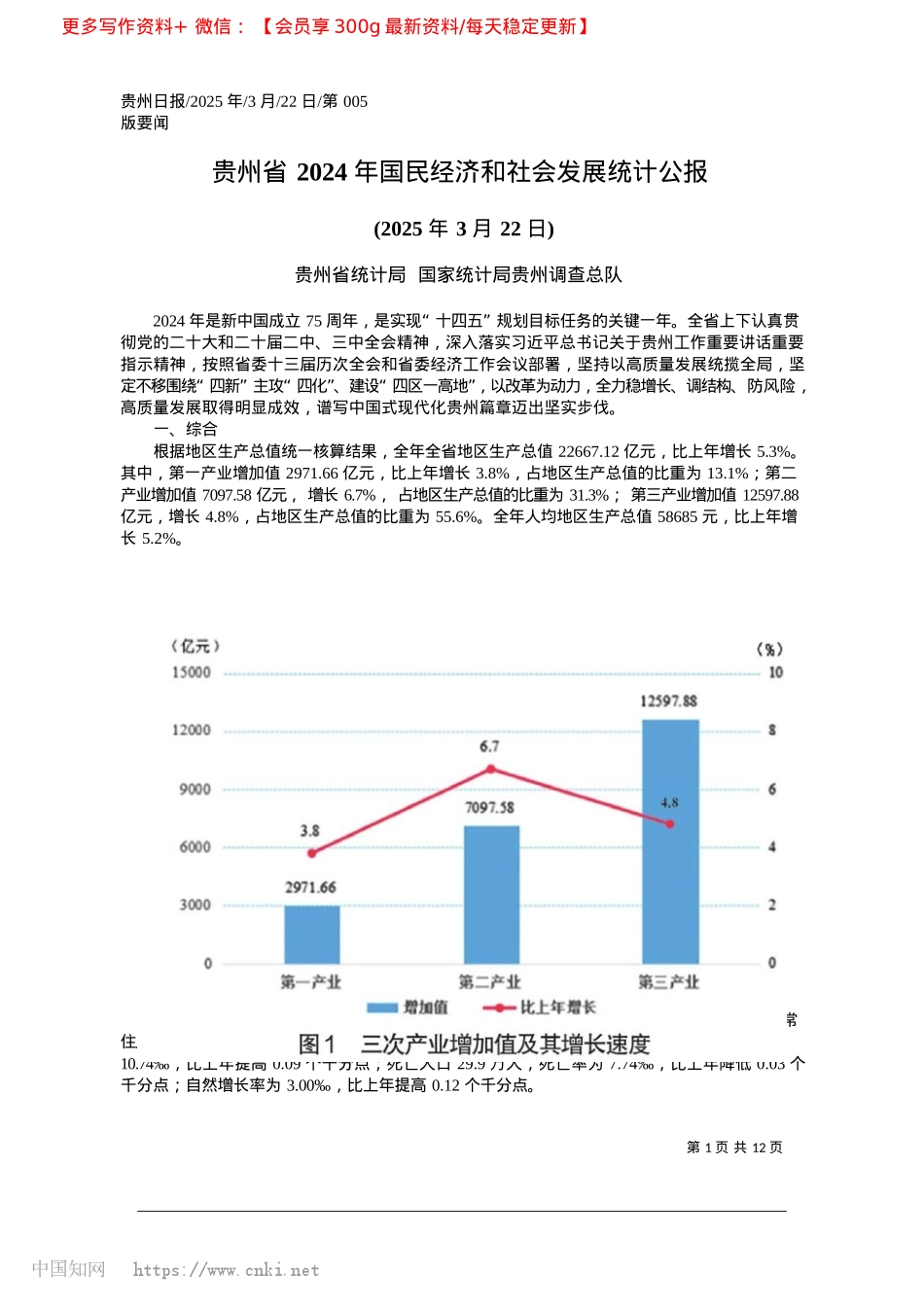2025.03贵州省2024年国民经济和社会发展统计公报_贵州省统计局__国家统计局贵州调查总队.docx_第1页