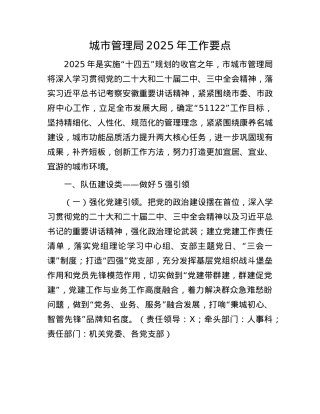城市管理局2025年工作要点.docx