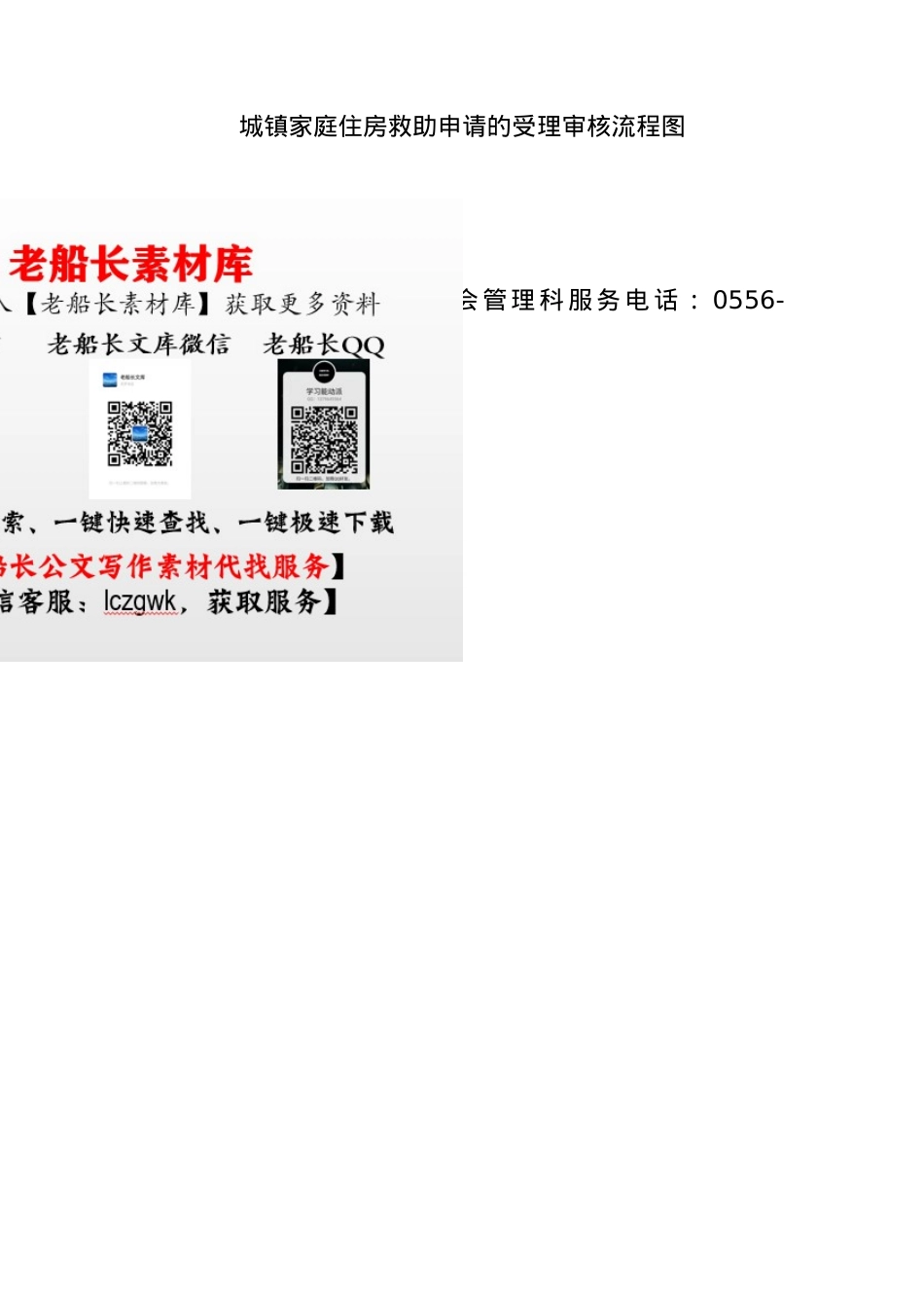 城镇家庭住房救助申请的受理审核流程图.docx_第1页