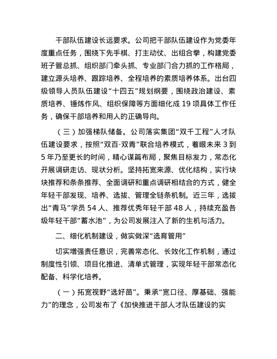 干部队伍建设经验交流材料：“五化”协同强化青年干部培养.docx_第2页