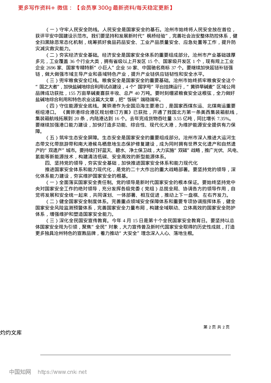 2025.04坚定不移贯彻总体国家安全观...奋力建设更高水平的平安沧州_中共沧州市委书记__张才.docx_第2页
