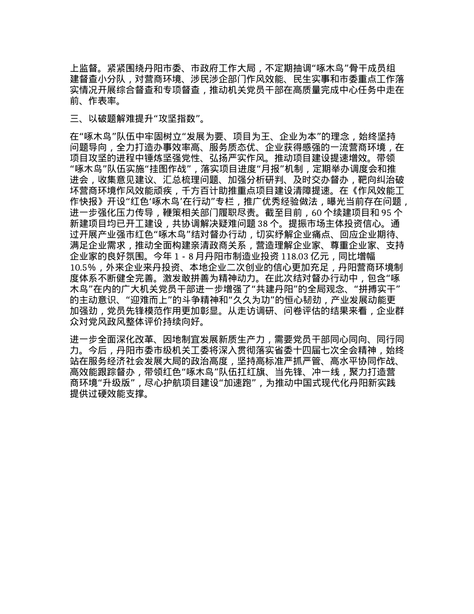 工作交流:红色“啄木鸟”督出项目建设“加速跑”.docx_第2页
