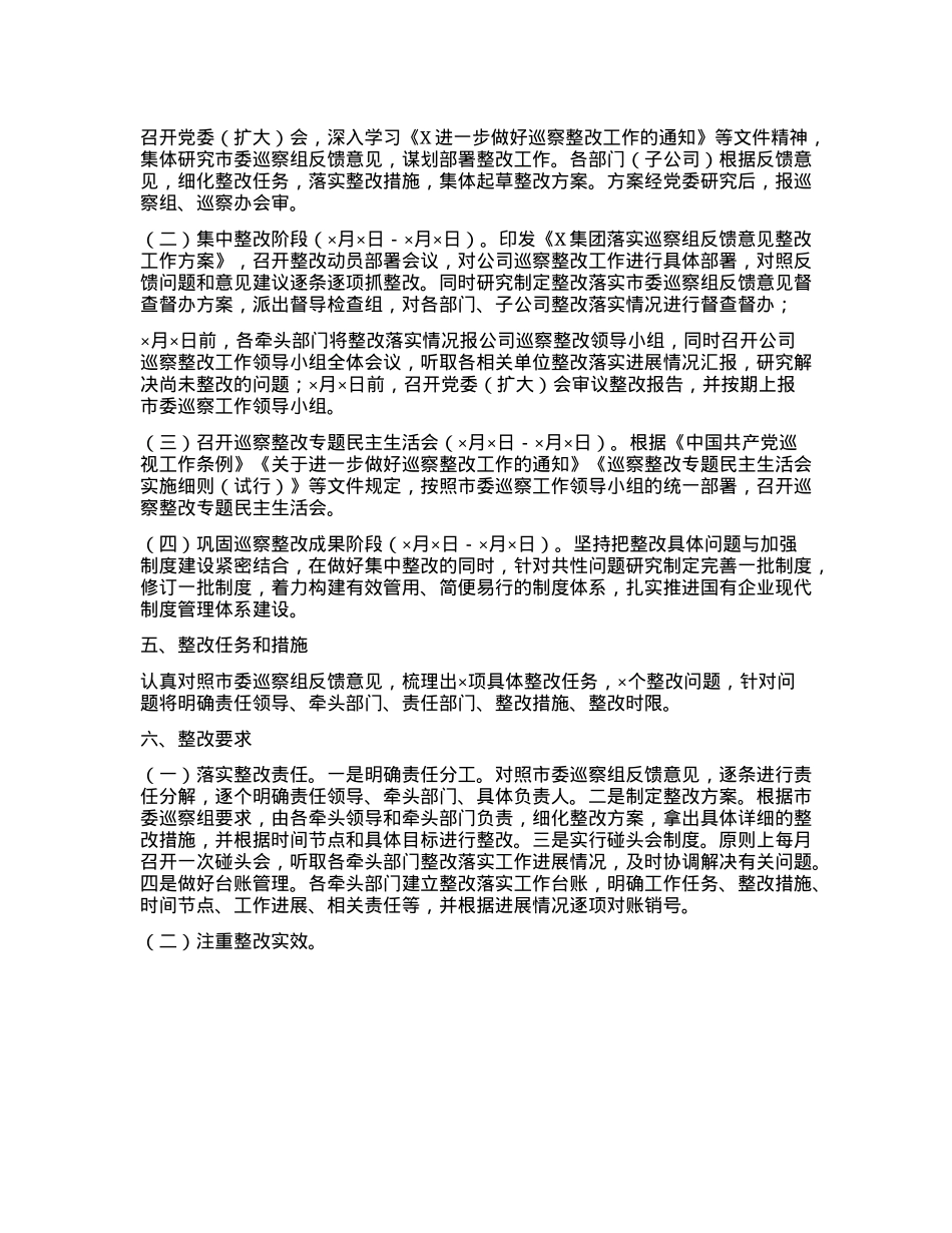 公司落实巡察反馈问题整改工作方案.docx_第2页