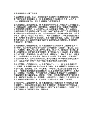 某企业X建品牌创建工作情况.docx
