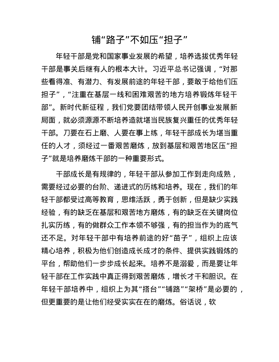 铺“路子”不如压“担子”.docx_第1页