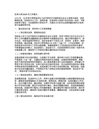 区审计局2025年工作要点.docx