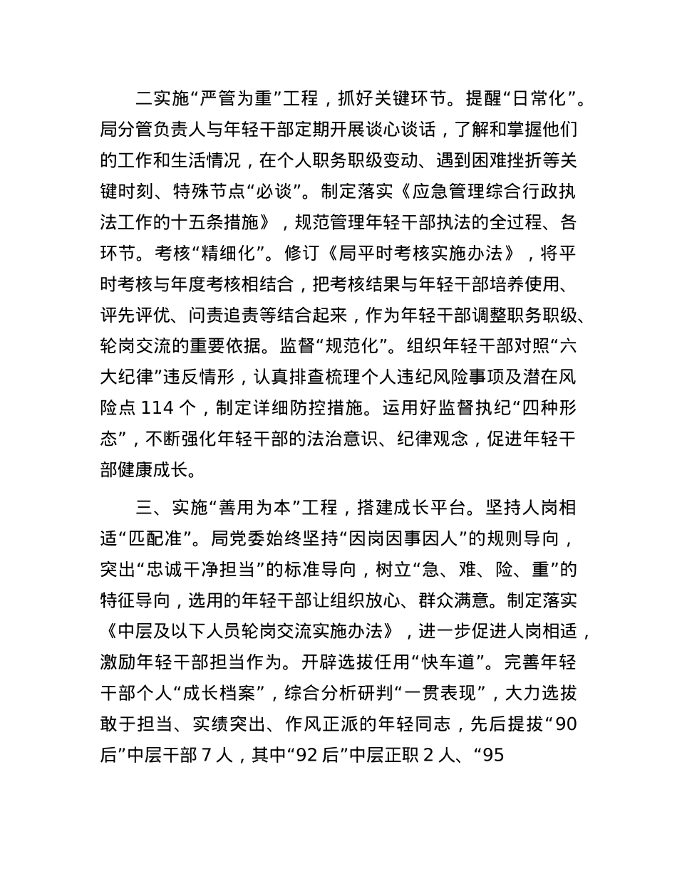 区应急管理局培养年轻干部经验做法.docx_第2页